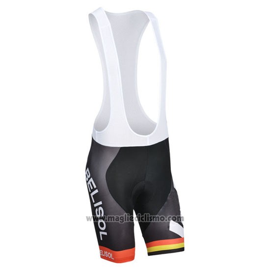 2014 Abbigliamento Ciclismo Lotto Belisol Campion Germania Manica Corta e Salopette